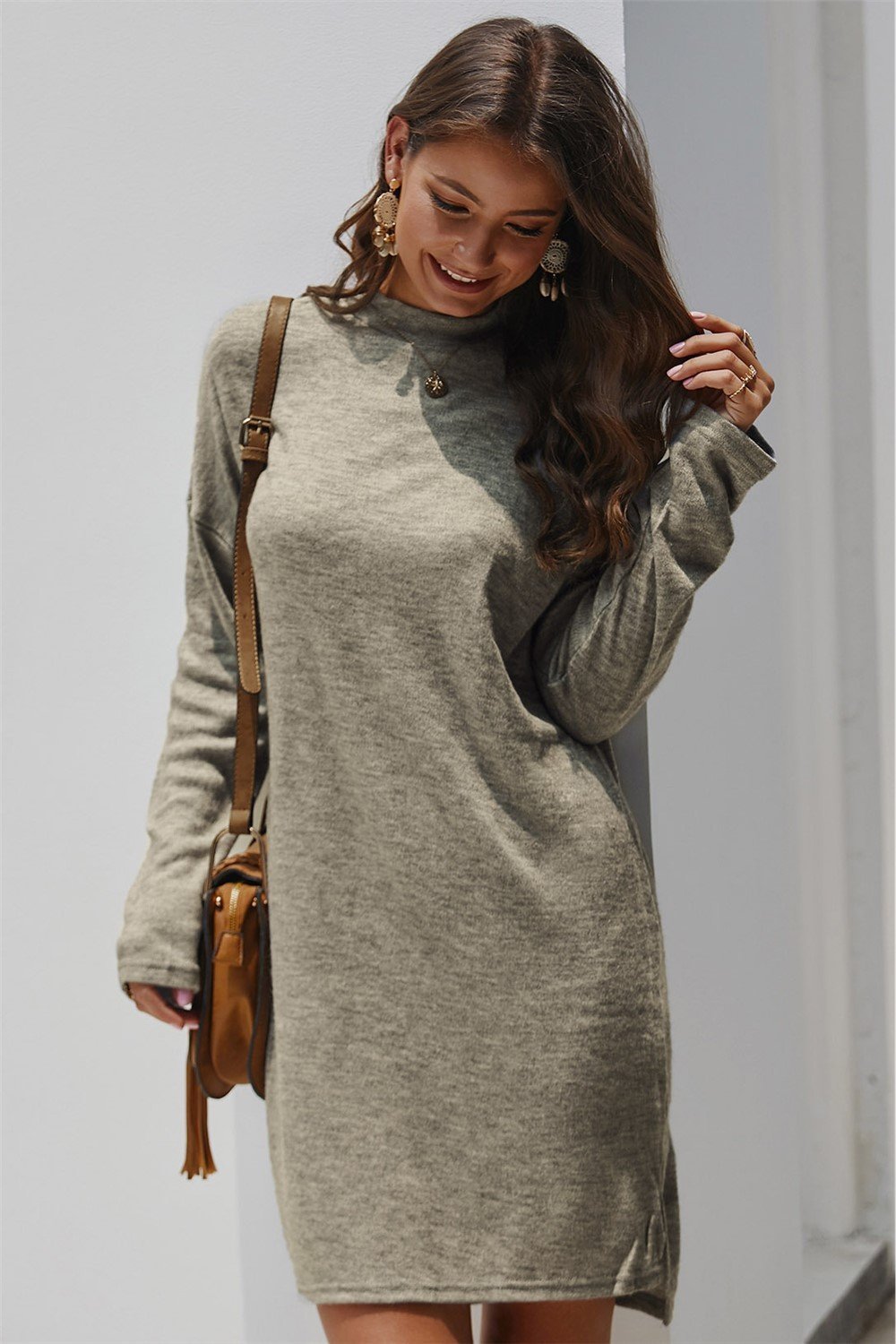 Keep You Happy Sweater Dress - Pavacat