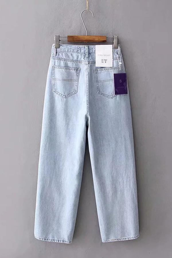 Leisure Frayed Wide Leg Jeans Jeans 5201902191238 