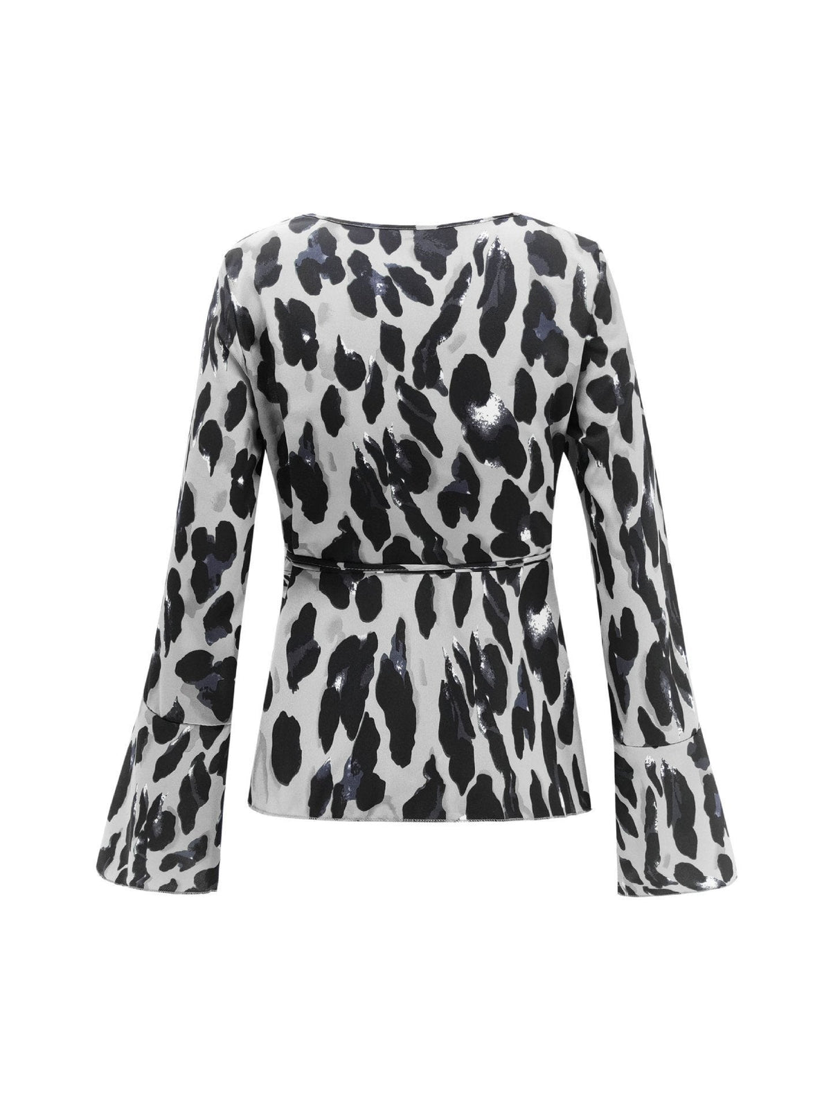 Leopard Flare Sleeve Top Blouses & Shirts 5201812281308 