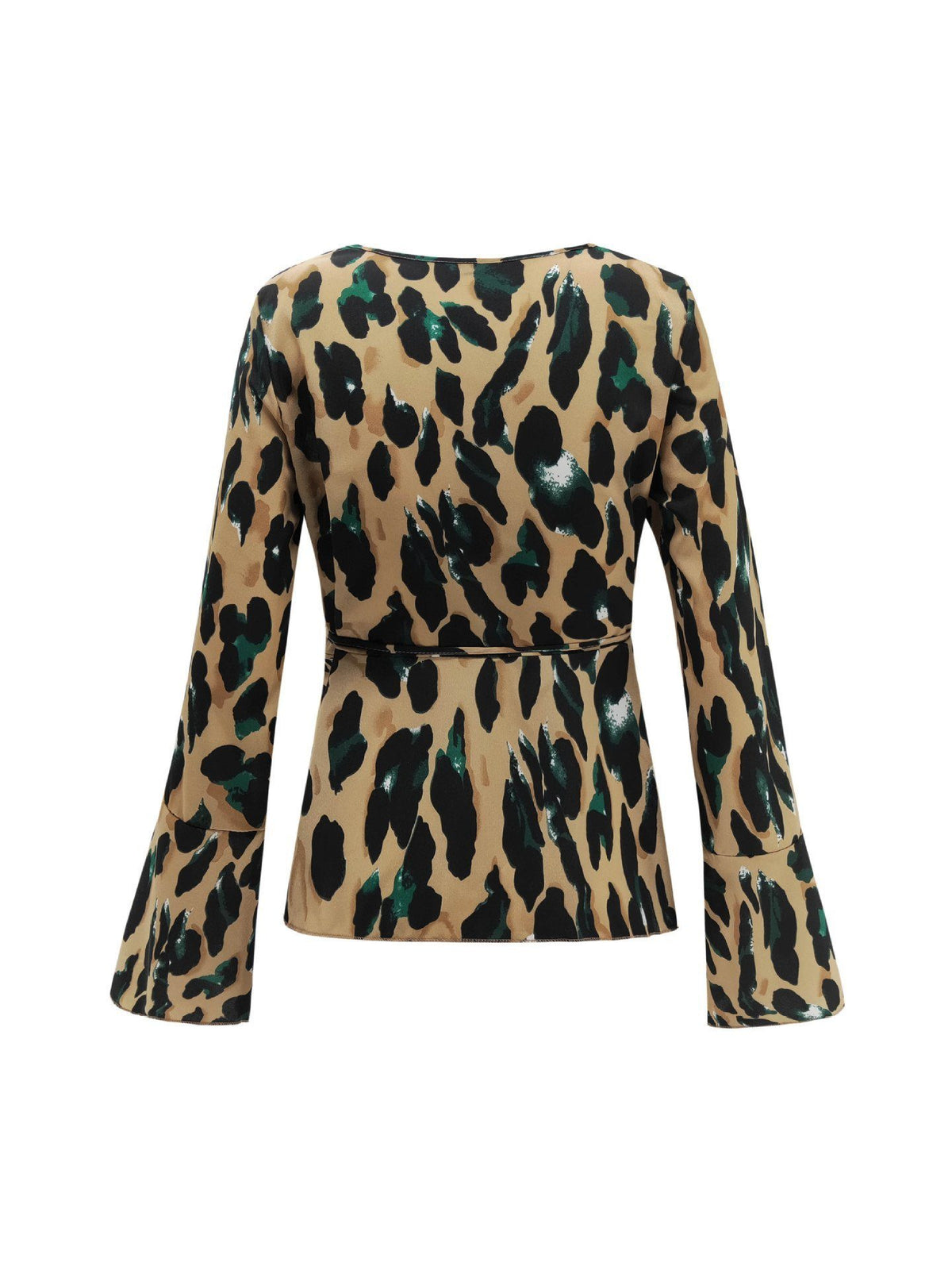 Leopard Flare Sleeve Top Blouses & Shirts 5201812281308 