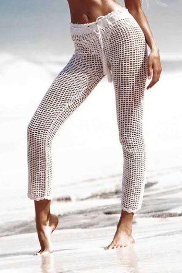 Loose Beach Hollowed-out Beach Pants Pants xiaolai 