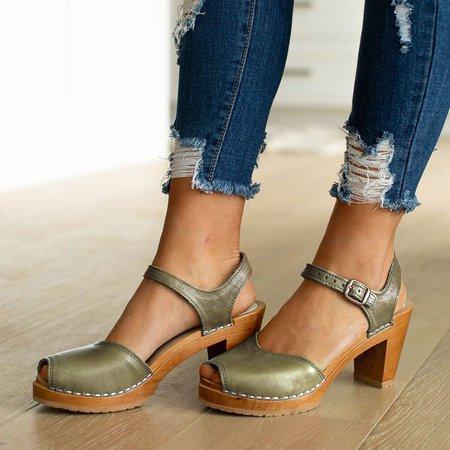 Orange Peep Toe Casual Sandals - Pavacat