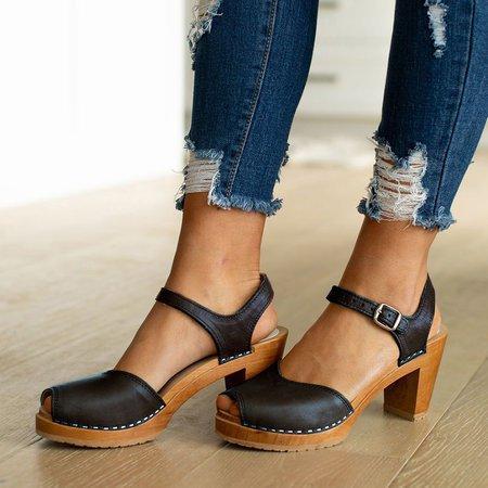 Orange Peep Toe Casual Sandals - Pavacat