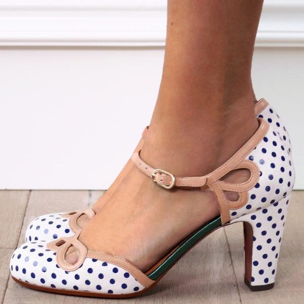 Polka Dot Hollow High Heel Sandals - Pavacat