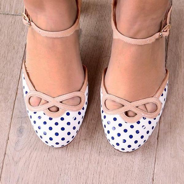 Polka Dot Hollow High Heel Sandals - Pavacat