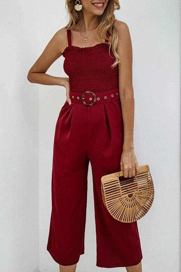 Sling Halter Design Pocket Jumpsuit Jumpsuits & Rompers 5201906191605 