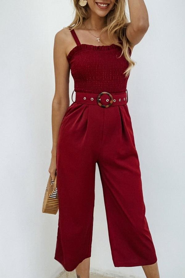 Sling Halter Design Pocket Jumpsuit Jumpsuits & Rompers 5201906191605 