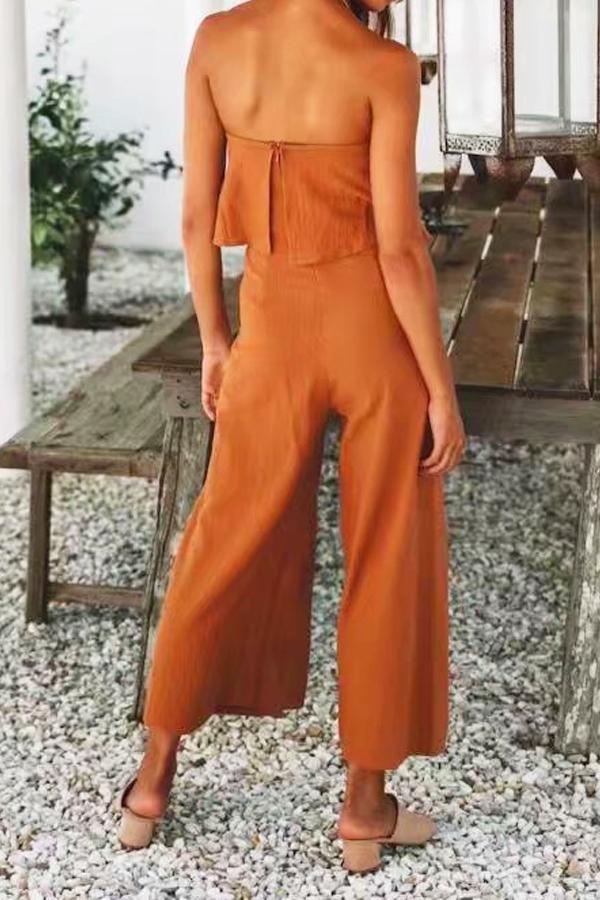 Strapless Widw Leg Jumpsuit Jumpsuits & Rompers 5201903111044 