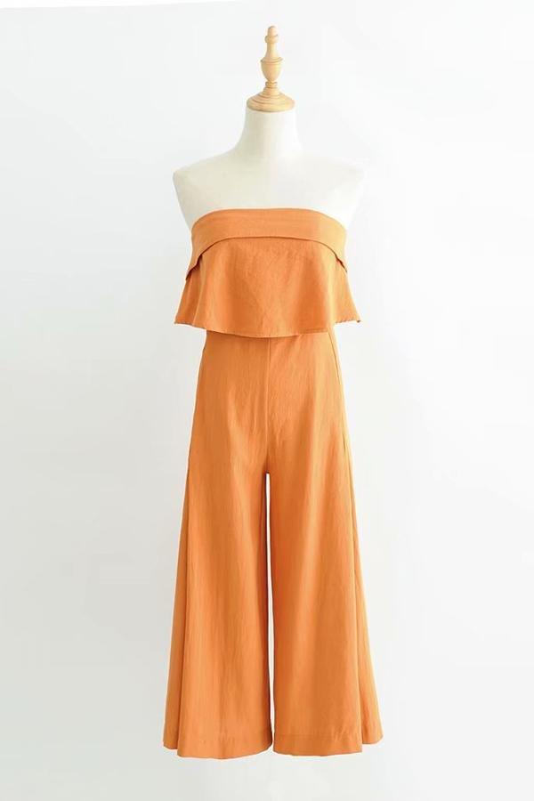 Strapless Widw Leg Jumpsuit Jumpsuits & Rompers 5201903111044 