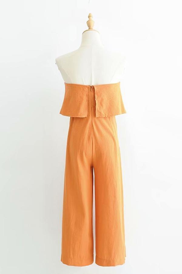 Strapless Widw Leg Jumpsuit Jumpsuits & Rompers 5201903111044 