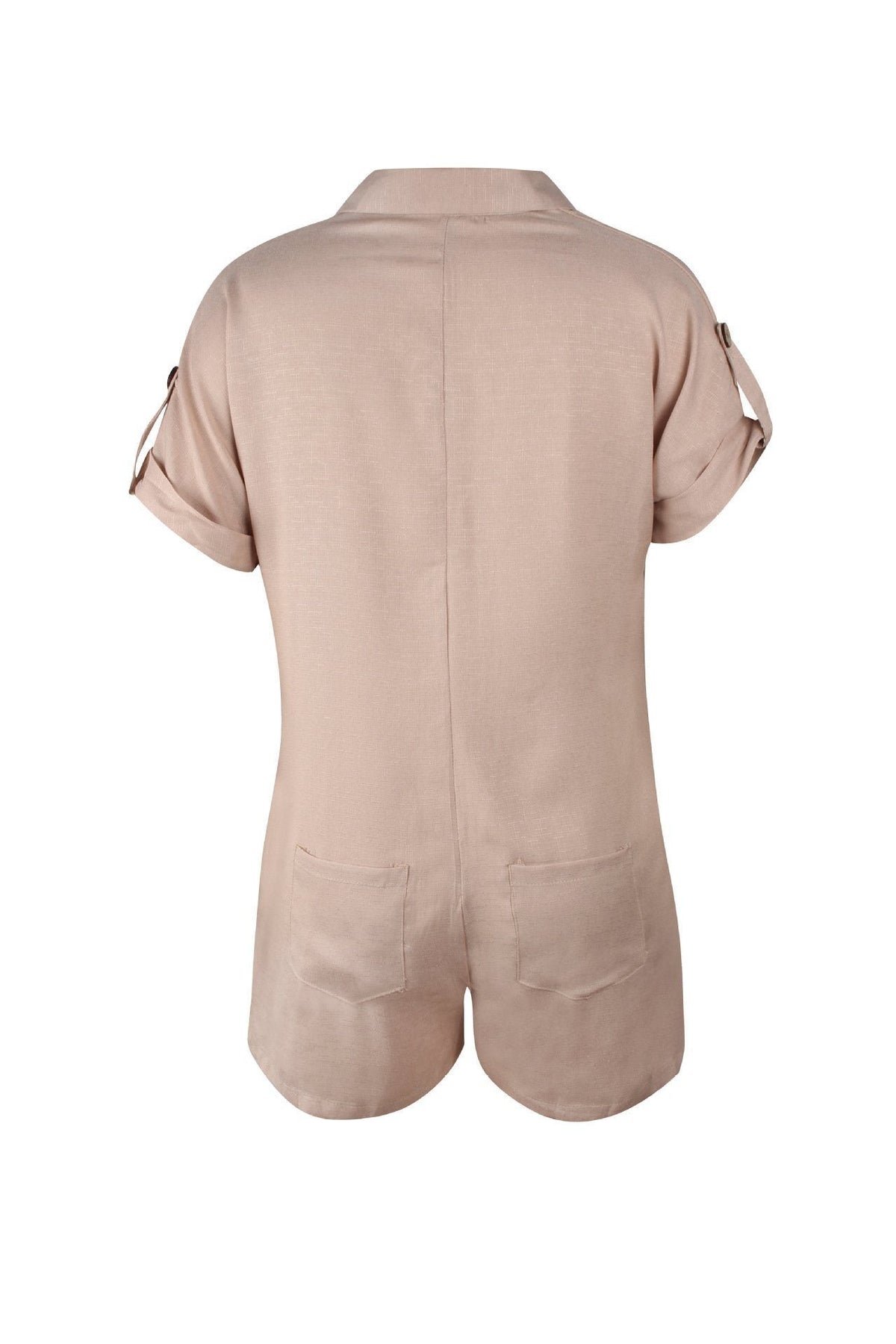 Streetwear Short Sleeve Shirt Romper - Red Jumpsuits & Rompers 5201812281531 