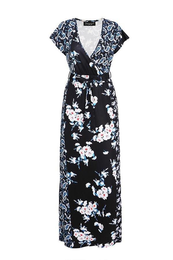 Polka Dot High Waisted Maxi Dress Dress 5201904110309 
